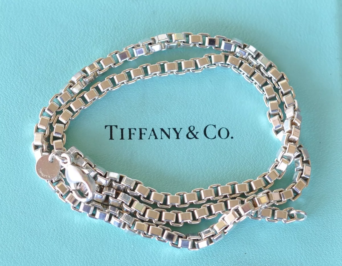 Tiffany square clearance link necklace