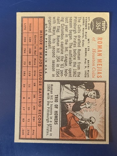 1962 Topps Baseball Cards Complete Your Set You Pick Choose #283-370 - Picture 141 of 171
