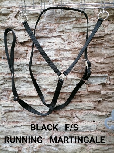 web RUNNING MARTINGALE Small pony, Pony, Cob, F/S synthetic WEBBING all colours - Picture 11 of 52