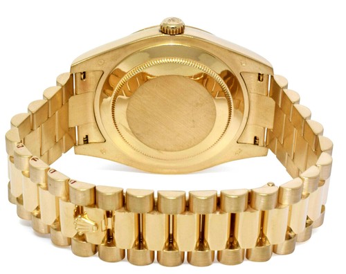 Rolex Day-Date II President 18k YG Diamond Dial Mens 41mm Watch '11 B/P 218238 - Picture 10 of 13