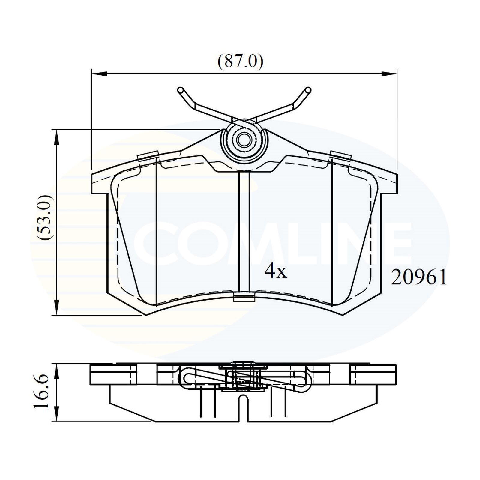 For Skoda Fabia I Praktik MK1 1.4 Genuine Comline Rear Brake Disc Pads