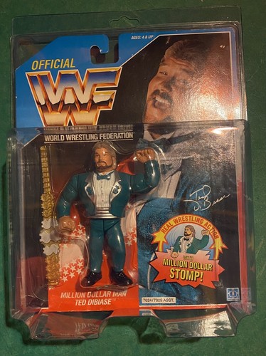 WWF Hasbro Ted DiBiase Million Dollar Man MOC Gree...