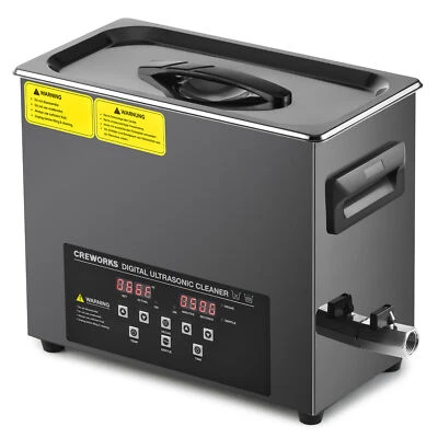 CREWORKS 6L Ultraschallreiniger Titanium Stahl 600W Heizer mit Digital Timer