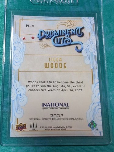 2023 upper Deck National Convention!!!! Prominent cuts Tiger Woods PC-9 - Picture 2 of 3