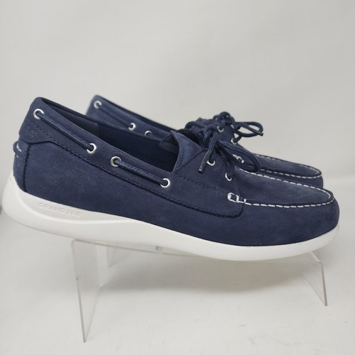 Cole Haan Boat Shoes Mens 10 Blue Loafers Lace Up Athlantic Comfort Casual Shoes - Picture 3 of 8