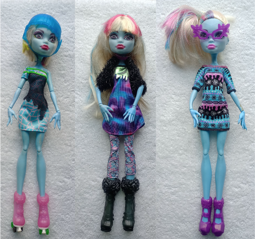 Monster High Puppe 3 Stück Abbey Geek Shriek Picture Day Skultimate Roller Maze