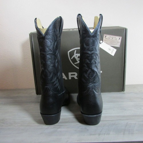 Ariat Men's Heritage Western R Toe 13" Boots Black Deertan 10002218 - Picture 2 of 8
