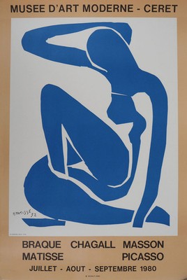 Henri MATISSE: Nu Bleu Graziös - Signierte Lithographie