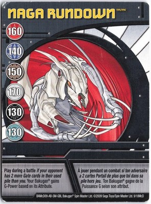 Bakugan NAGA RUNDOWN BAMcD09-AB-SM-GBL 9/18McD McDonald's Exclusive