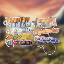 Pokemon binder tag keychains - heartgold & soulsilver series sets - you choose