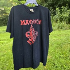 RARE Y2K Mayhem MMA T-Shirt Black Size LARGE
