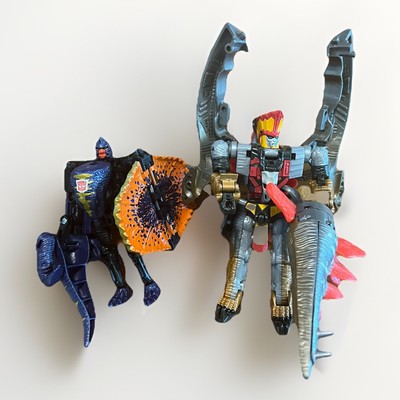 2002 Transformers SNARL SLUDGE Robots In Disguise Deluxe DINOBOTS Rare Complete
