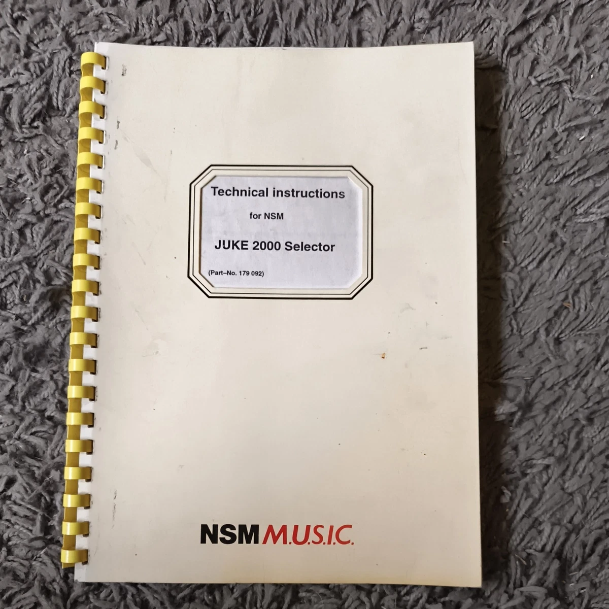 NSM ES IV-CD Technology Service Binder NSM ES IV-CD Technology Service Binder