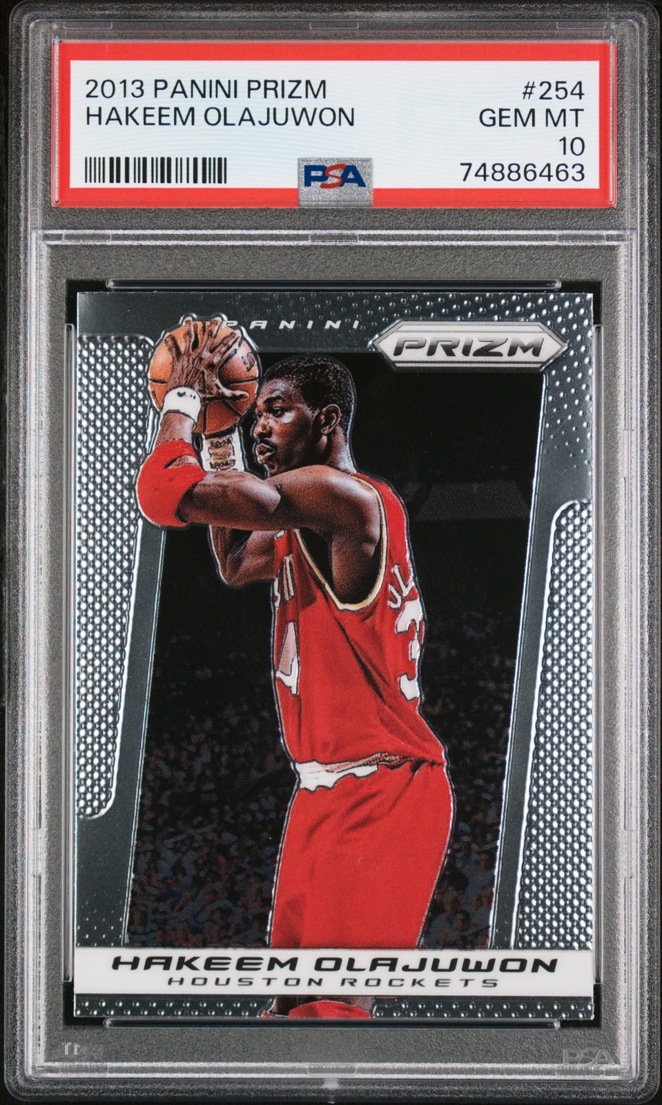 2013 PANINI PRIZM #254 HAKEEM OLAJUWON PSA 10