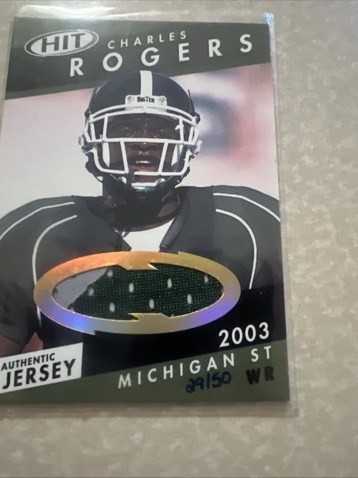 2003 SAGE HIT #HJ9 CHARLES ROGERS GAME USED JERSEY GOLD /50 - Image 2 of 3