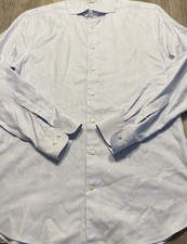 Suitsupply Traveller Mens Long Sleeve Striped Button Shirt Extra Slim Fit 43 17