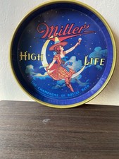 Vintage Miller High Life Beer Tray Girl on Mo...