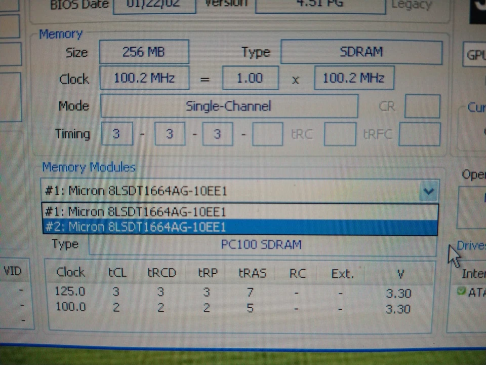 Fully Tested Crucial 256MB (2x128MB) Synch 100Mhz DIMM PC100-222-620 Micron - Image 3 of 3