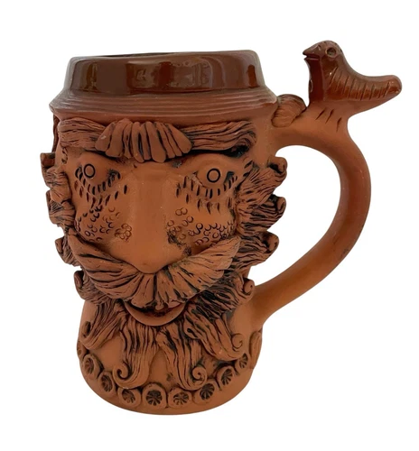 Vintage Jim Rumph-Style Pottery Ogre Troll  3-D Stein Mug