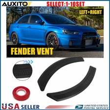 For Mitsubishi Lancer 02-16 Black Abs Decorative Side Fender Vent Cover 2-20x For Mitsubishi Lancer 02-16 Black Abs Decorative Side Fender Vent Cover 2-20x
