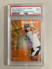 2021 UD Goodwin Champions Goudey #G12 PAIGE SPIRANAC Orange Prism /399 PSA9