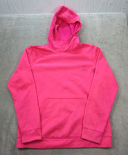 Adidas Hoodie Women's Sz. Large Pink Magenta Sweatshirt Pullover Stretch
