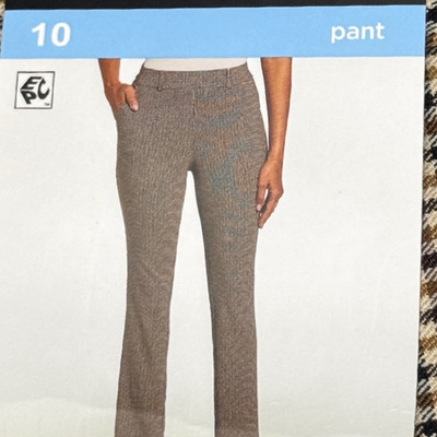 Rafaella Two-Way Stretch Pants, Tweed, 2 Pocket, Size 10