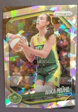 2025 Panini Prizm WNBA - Nika Muhl Silver Cracked Ice Prizm #127 Seattle Storm