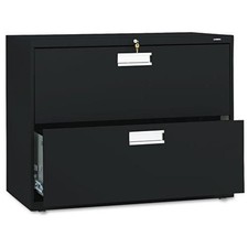 The Hon 682LP 600 Series File Cabinet 36" Black 2 Drawers