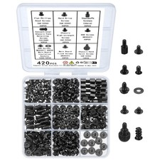 420pcs Computer Screws Motherboard Standoffs Kit for Laptop PC Case Fan HDD SSD
