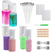 6X Bubble Kerzenform Silikon GießForm Kerzen DIY Set