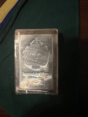 1 KILO Scottsdale STACKER Silver Bar .999 Silver Bullion #A131
