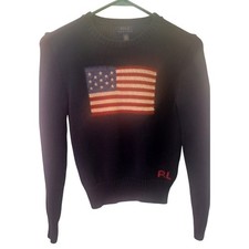 Polo Ralph Lauren Kids' American Flag Cotton Sweater Size L (12/14) Heritage