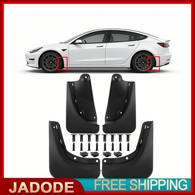 Mud Flaps Set 4PC for Tesla Model Y 2020-2024 Front Rear No Drill Installation