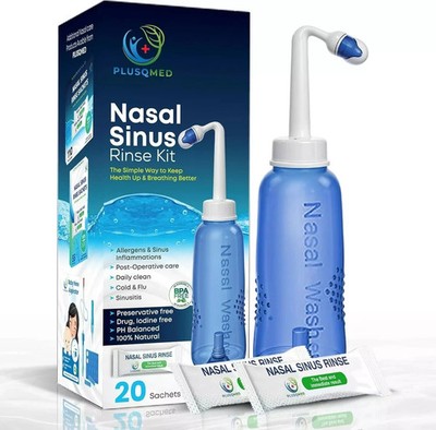 Nasendusche mit 20x Salz von PLUSQ-med  | Zur Reinigung der Nase | Nasenspülung