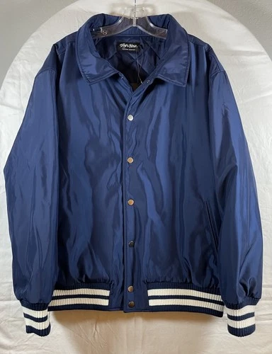 SHAKA Wear Men’s Blue Varsity Bomber Jacket Large NWT video thumbnail