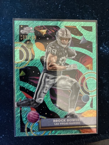 2025 Topps Cosmic Chrome - Brock Bowers #51 Aqua Equinox Refractor /199