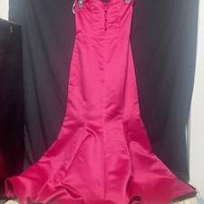 Jessica McClintock Gunne Sax Formal Dress Hot Pink Size small 3 Sleeveless Prom