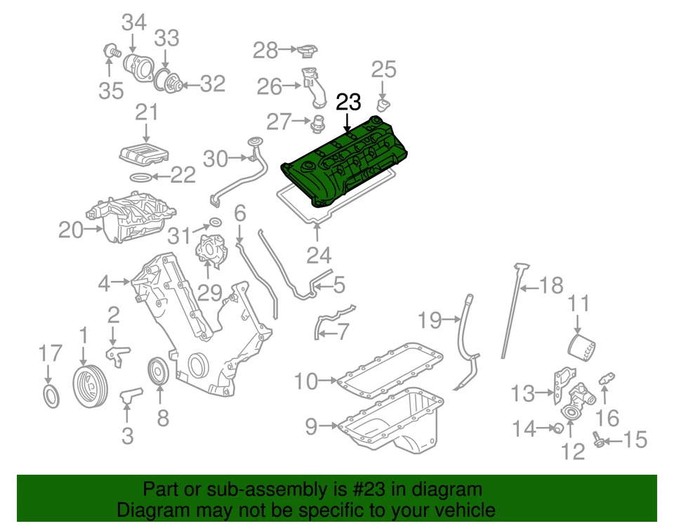 Cubierta de válvula original Ford 2F3Z-6582-BA Foto 2 de 2