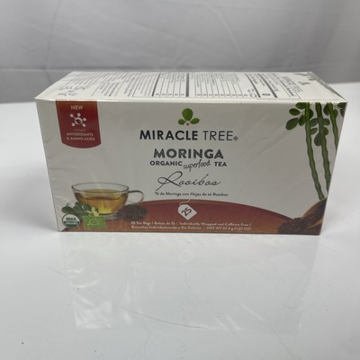 Miracle Tree - Organic Moringa Superfood Tea, 25 Individually Sealed Tea Bags,