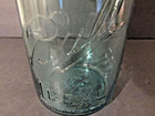 Vintage Blue Ball Ideal Mason Glass Qt Canning Jar Wire Bail Pat. July 14 1908 — photo 9