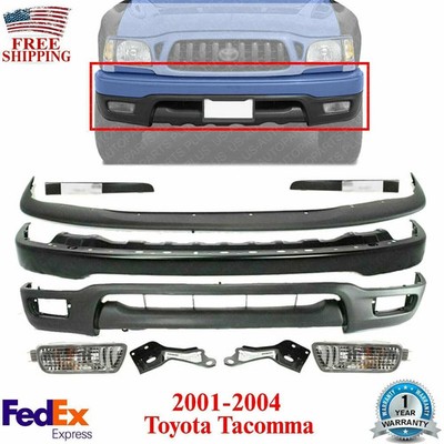 Front Bumper + Filler + Valance + Fogs +Brackets For 2001-2004 Toyota Tacoma 4WD