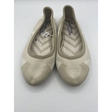 Skechers Cleo Sherlock Women  s Sz 6 Beige Knit Flats Slip On Comfort Shoes