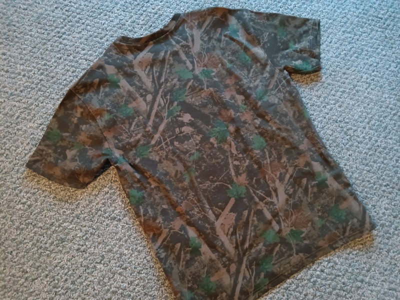 Mens Short Sleeve Camouflage Shirt Size XL 