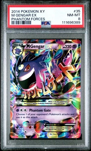 M Gengar EX 35/119 XY PSA 8 - Phantom Forces Holo