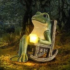 Solar LED Frog Garden Outdoor Decor, Waterproof LED Garden Solar Ornaments Outdo