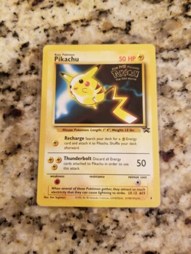 Pikachu - 4 - Pokemon Promo (WB) Wizards Black Star Promos Card - Picture 1 of 2