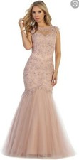 Embellished Mermaid Prom Dress with high neck and open back by LET'S