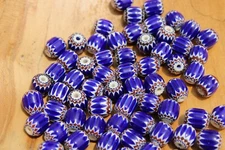 Vintage 1960's Venetian 6 Layer Chevron Trade Bead X-SMALL ~9.5X8mm SINGLE BEAD