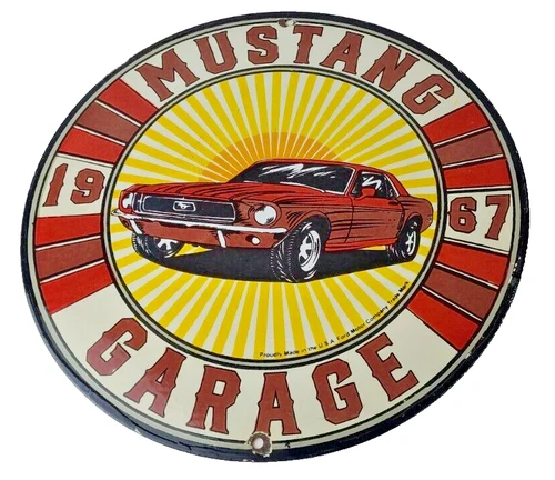 Vintage Ford Sign - Mustang Ford Automobile Service Gas Station Sign
